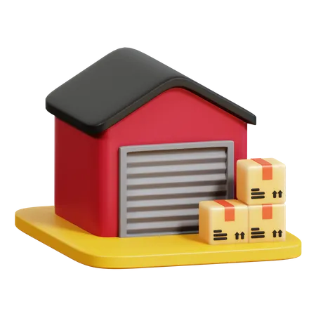 Warehouse  3D Icon