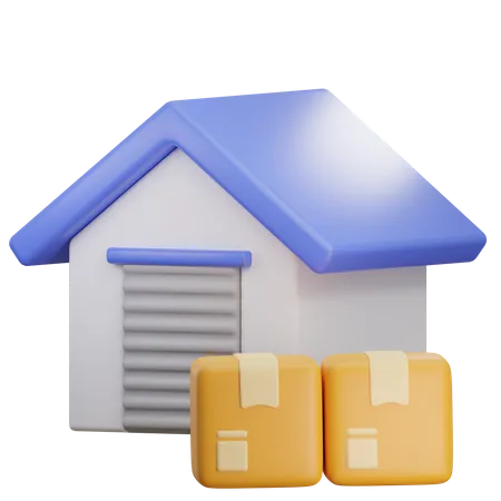 Warehouse  3D Icon