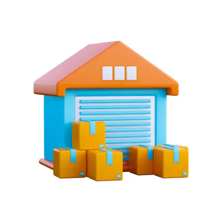 Warehouse  3D Icon