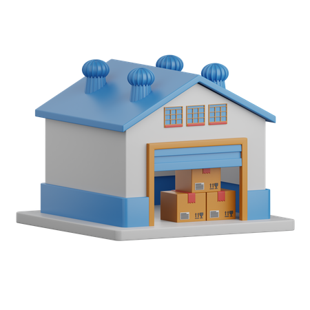 Warehouse  3D Icon