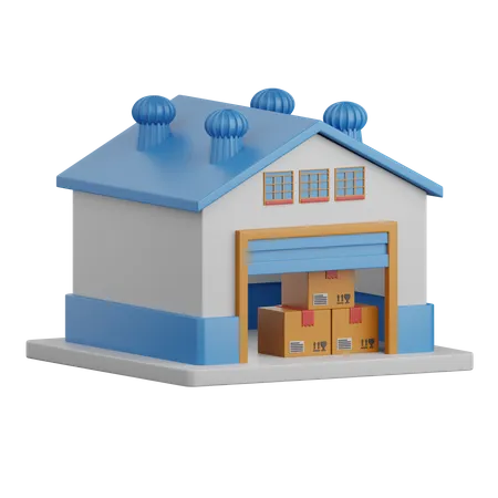 Warehouse  3D Icon