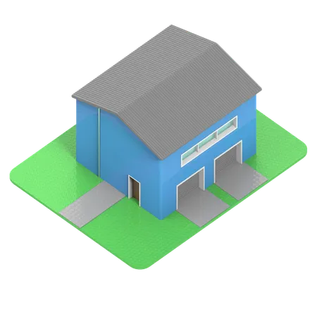 Warehouse  3D Illustration
