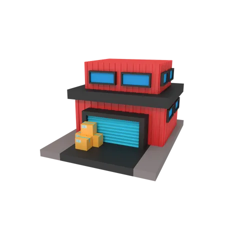 Warehouse  3D Illustration