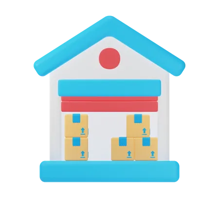Warehouse 3 D Delivery Service 3D Icon