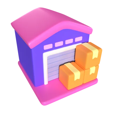 This Is Warehouse 3 D Render Illustration Icon High Resolution Png File Isolated On Transparent Background Available 3 D Model File Format BLEND OBJ FBX And GLTF 3D Icon