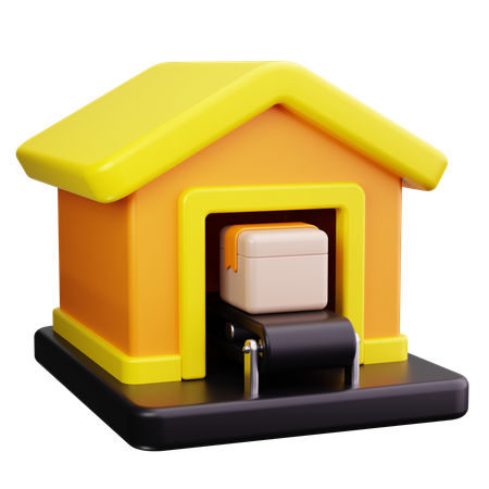 Warehouse Conveyor  3D Icon
