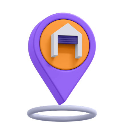 Warehouse Location  3D Icon