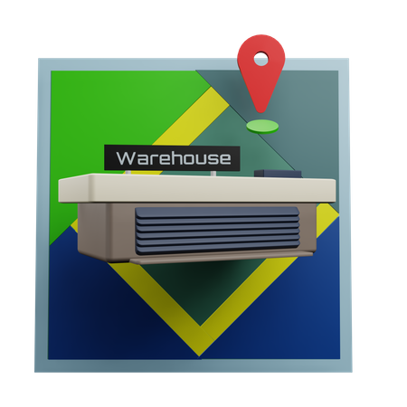 Warehouse Location  3D Icon
