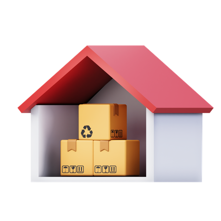 Warehouse Package  3D Icon