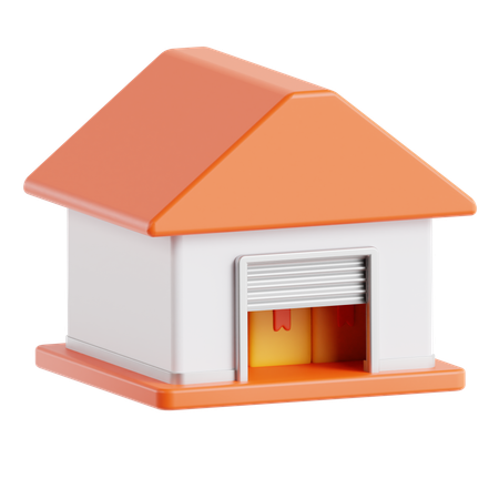 Warehouse Storage  3D Icon
