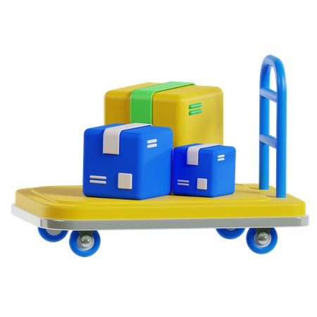 Warehouse Trolley  3D Icon