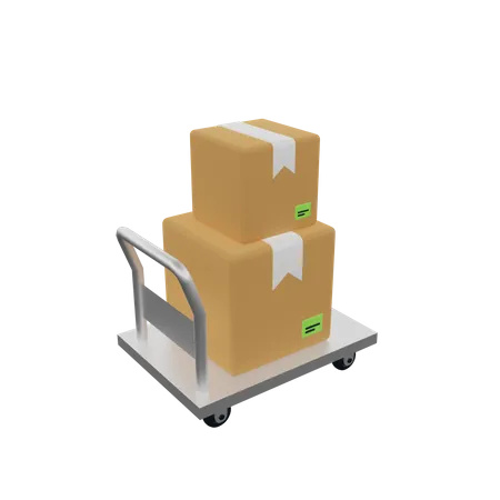 Warehouse Trolley  3D Icon