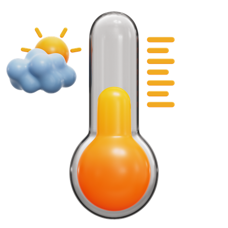 Warm Temperature  3D Icon