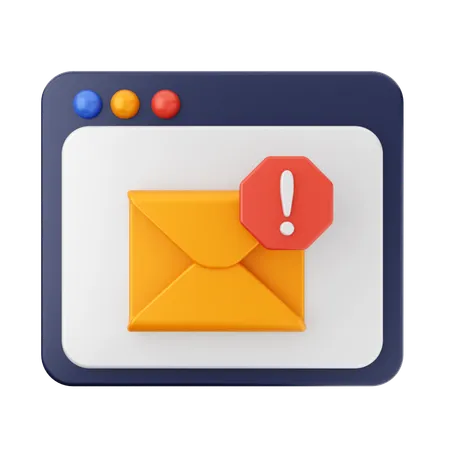 Warn-E-Mail-Nachricht  3D Icon