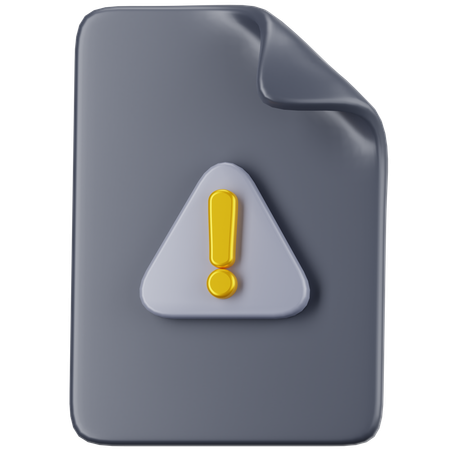 Warnungsdatei  3D Icon