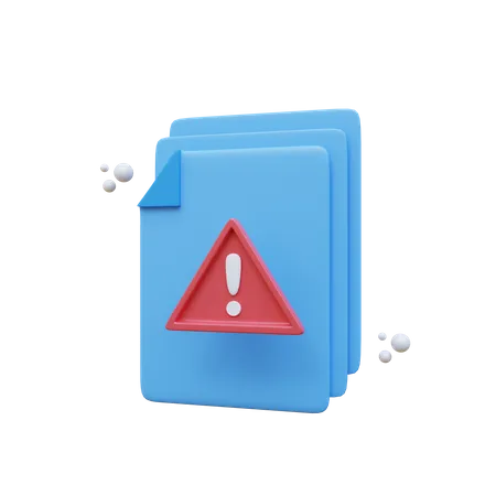 Warnungsdatei  3D Icon