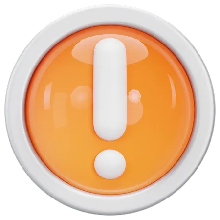 3 D Digital Icons With Exclamation Mark Alert Important For Security Urgency Concept Danger Symbol Hazard Exclamation Mark Alert Danger Warning Icon Risk Sign Notification Mark 3 D Render Illustration 3D Icon