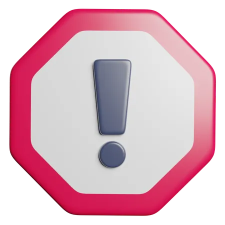 Warning Alert Sign 3D Icon
