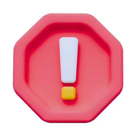 Warning  3D Icon