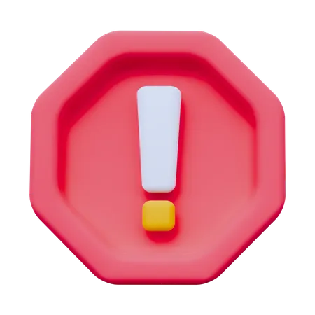 Warning  3D Icon