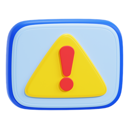 Warning  3D Icon