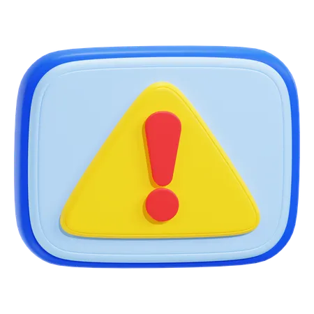 Warning  3D Icon