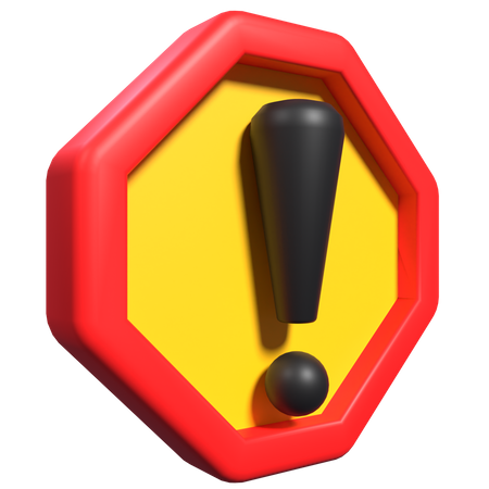 Warning  3D Icon