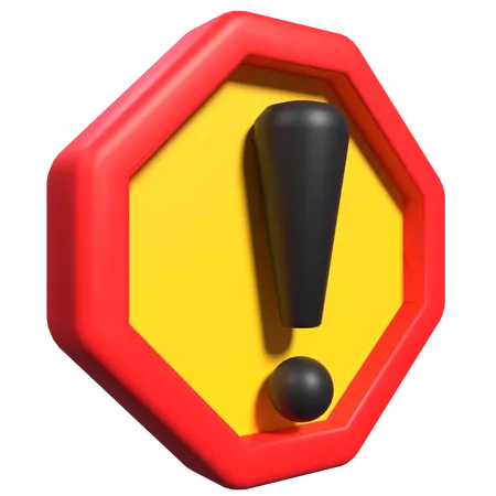 Warning  3D Icon