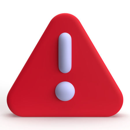 Warning  3D Icon