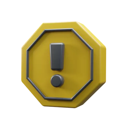 Warning  3D Icon