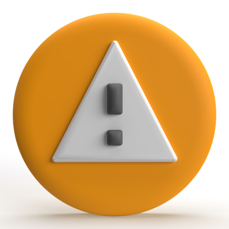 Warning  3D Icon