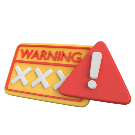 Warning  3D Icon