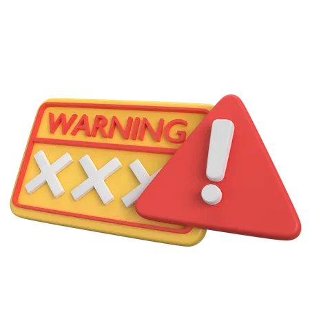 Warning  3D Icon