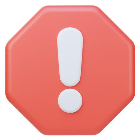 Warning  3D Icon