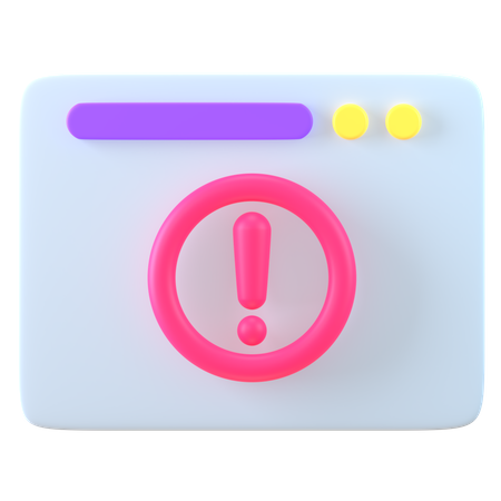 Warning  3D Icon