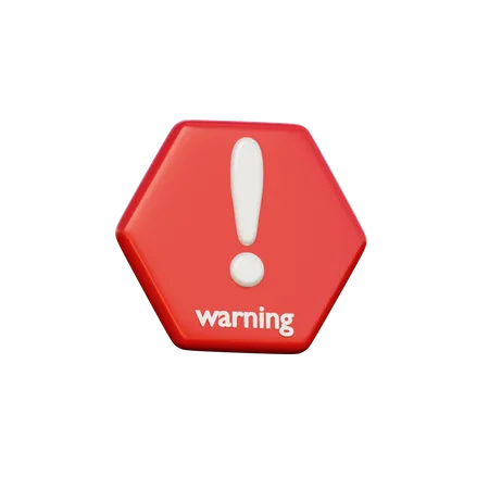 Warning  3D Illustration