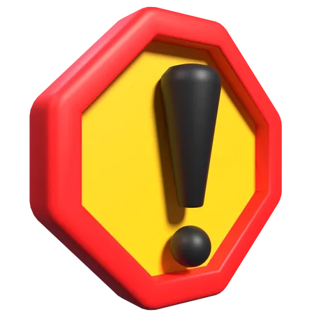 Warning 3D Icon