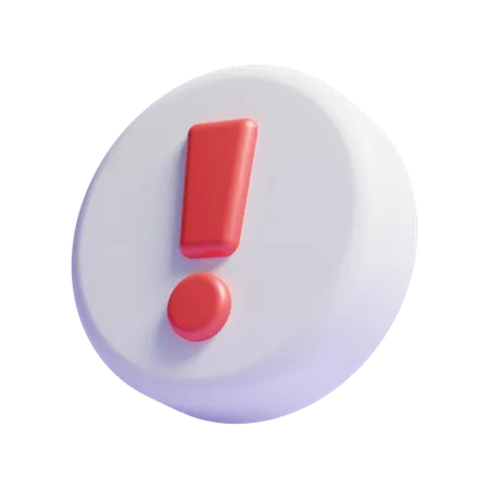 3 D Red Alert Warning Sign Notification Icon Or 3 D Danger Alert Sign Icon 3D Icon