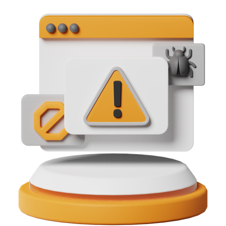 Warning Alert  3D Icon