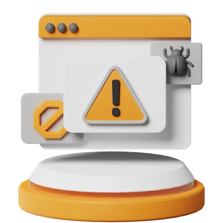 Warning Alert  3D Icon