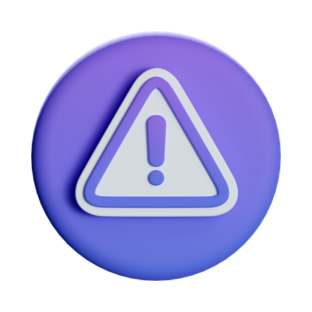 Warning Alert  3D Icon