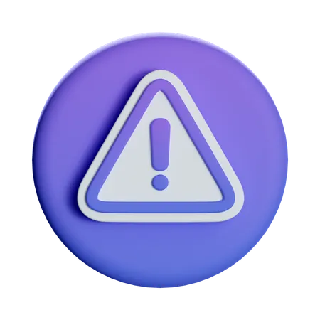 Warning Alert  3D Icon