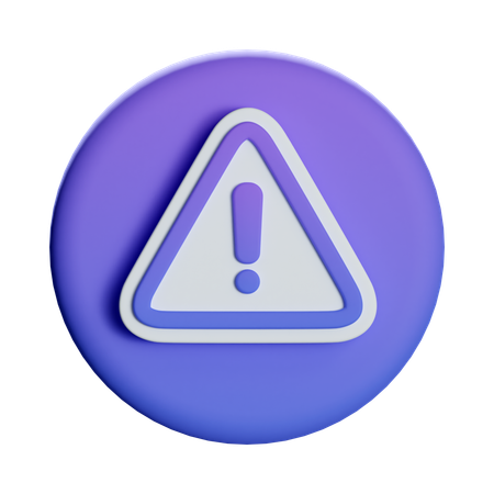Warning Alert  3D Icon