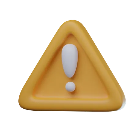 Warning Alert  3D Icon