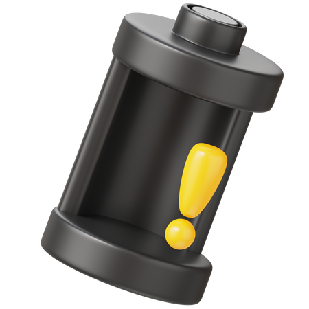 Warning Battery  3D Icon