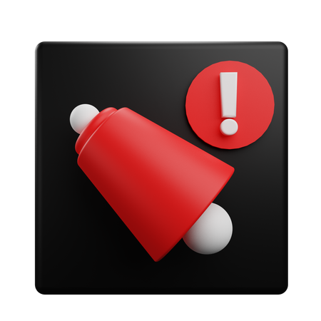 Warning Bell  3D Icon