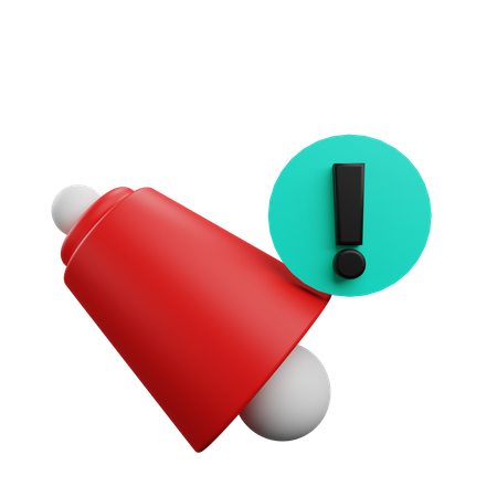 Warning Bell  3D Icon