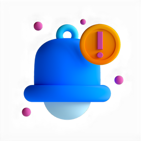 Warning Bell  3D Icon