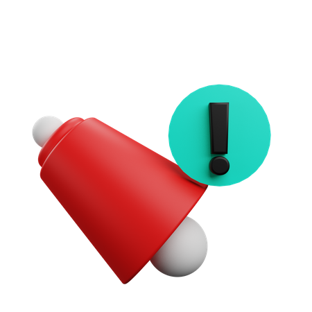 Warning Bell 3D Icon