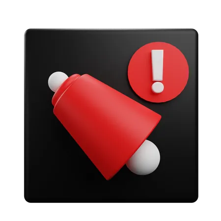 Warning Bell 3D Icon